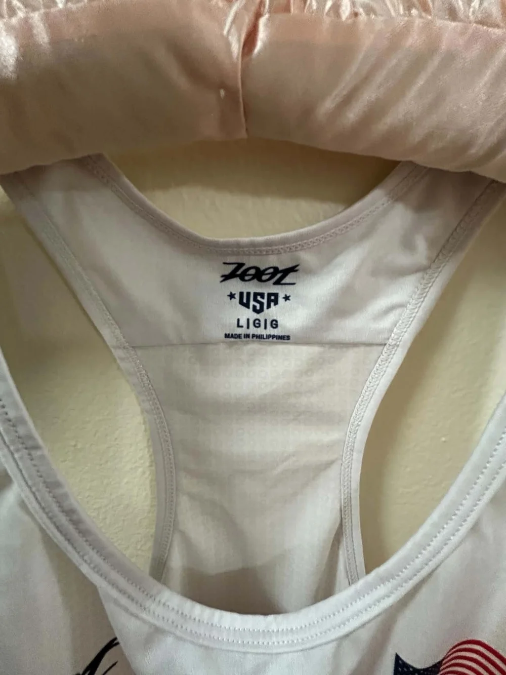 Zoot White USA Racerback Swim Coverup with Red & Navy Accents